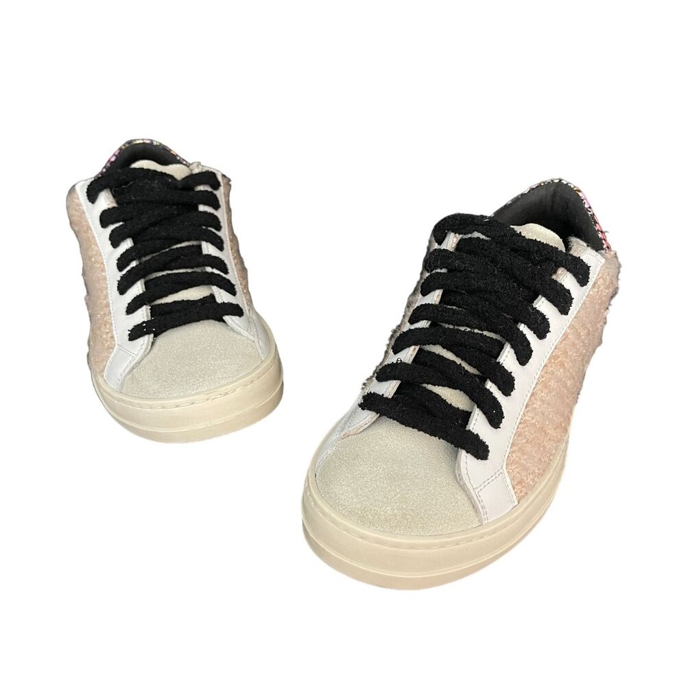P448 Jack Wils Women's Sneakers Pink White Black Italy, Size 38 (US 7.5) NWOB